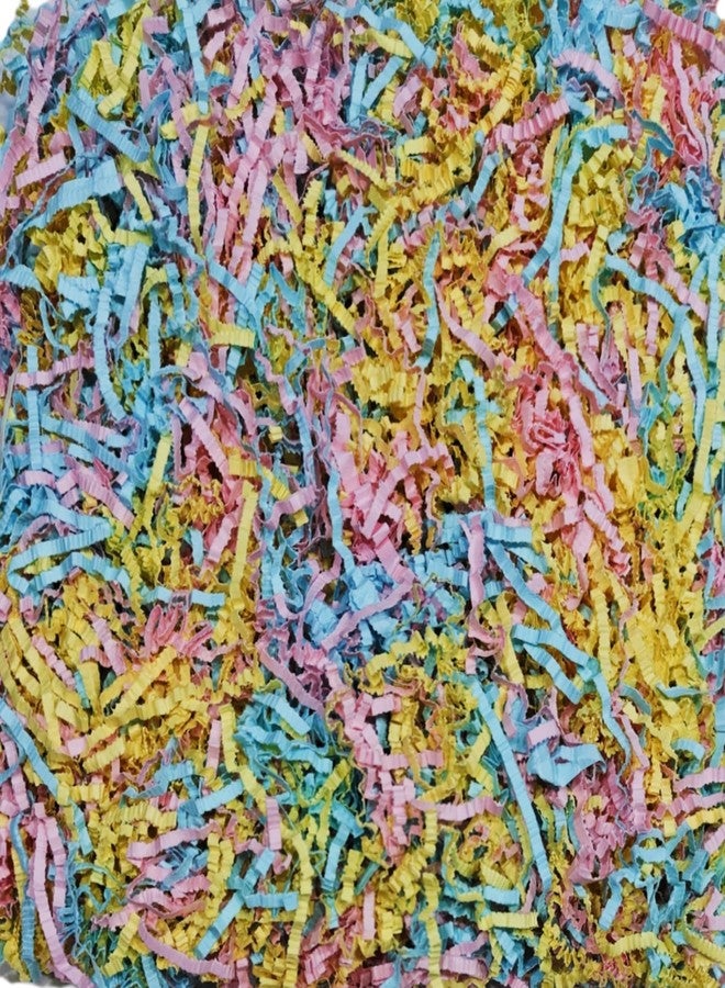 CRAFTY WHEELS Crinkled Shredded Paper Grass for Packing (1 Pack of 100grm) Decoration, Hamper, Basket Filling, Gift, Box, Craft, DIY Raffia Confetti Paper Fillers Strips(Multi Mix Color) - Image 2