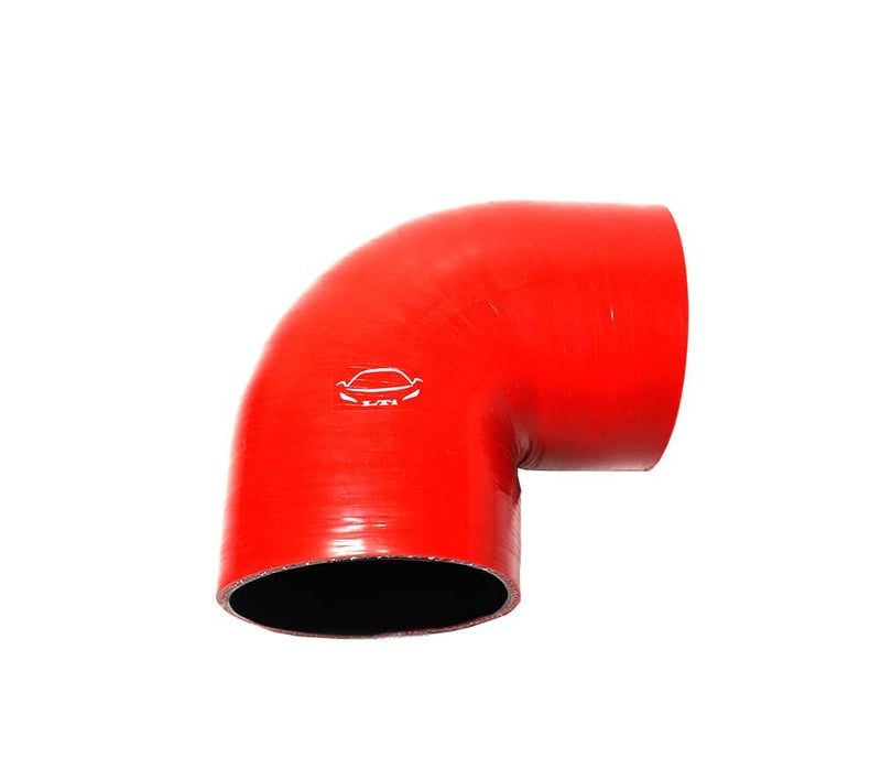 TenkeAuto 4-Ply Reinforced ID 90 Degree 4" Elbow Silicone Hose Coupler for Turbo/Intercooler/Piping (4'' RED) - Image 4
