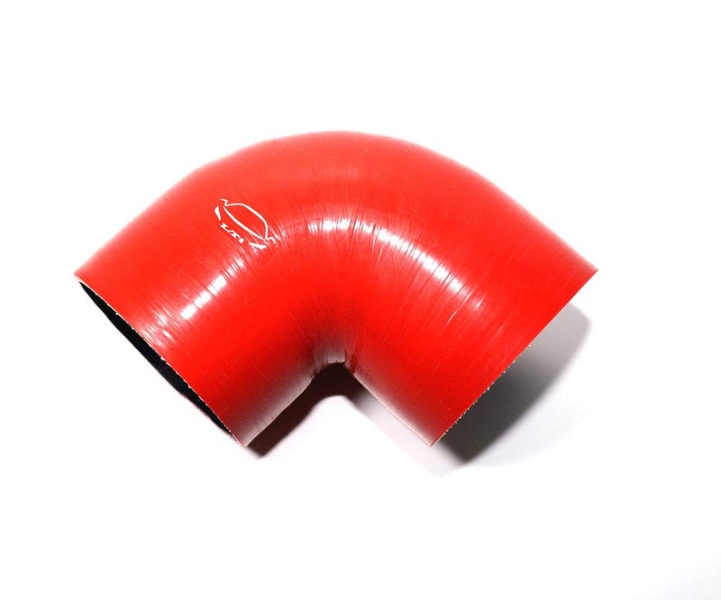 TenkeAuto 4-Ply Reinforced ID 90 Degree 4" Elbow Silicone Hose Coupler for Turbo/Intercooler/Piping (4'' RED) - Image 2