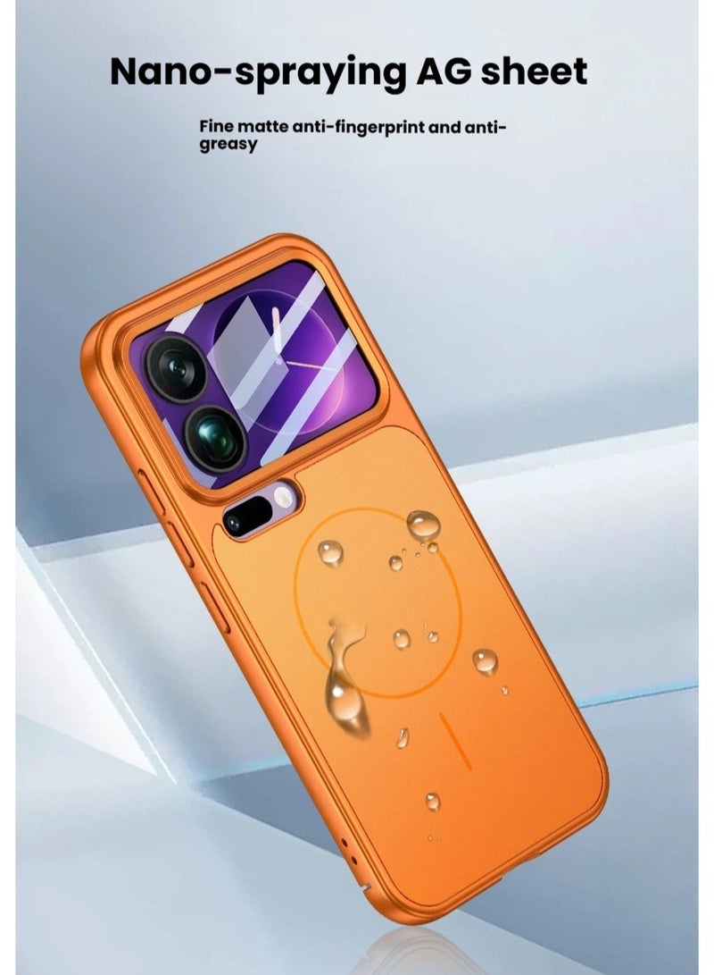 عام غطاء هاتف Xiaomi 17 Pro بنافذة كبيرة - غطاء مدمج مع حامي شاشة وتركيب مغناطيسي، حماية كاملة للعدسة من السقوط - Image 3