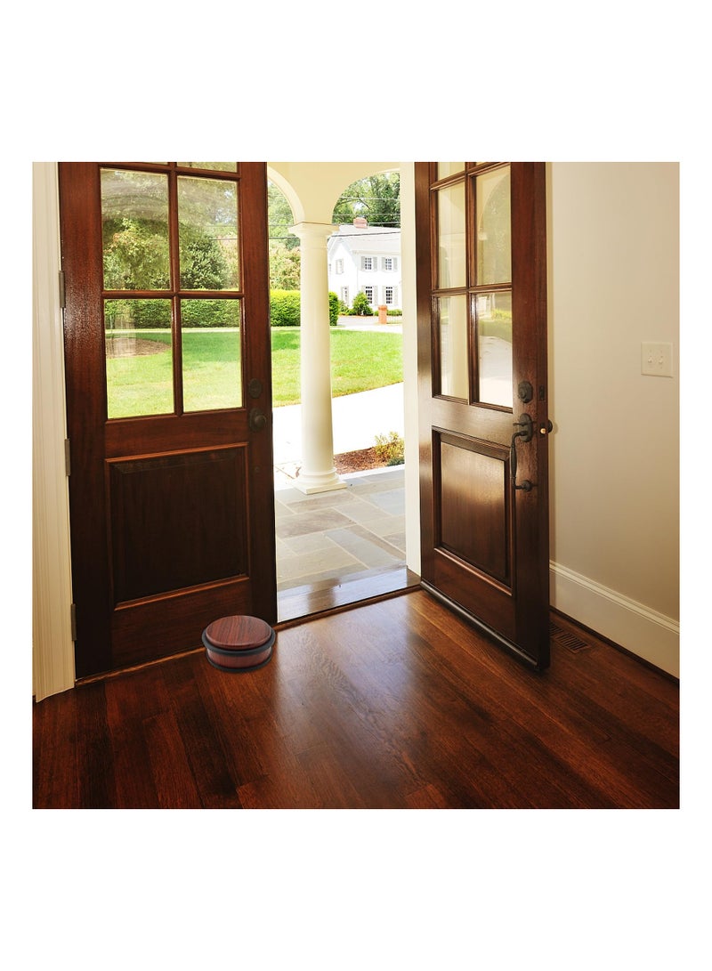 SYOSI 4PCS Heavy Duty Stainless Steel Door Stopper, No Drill Door Stop Anti-Slip Stainless Steel Door Wedge Heavy Duty Door Stopper Robust Door Wedge for Office, Home, Garage, Laundry Door, Brown Texture - Image 5