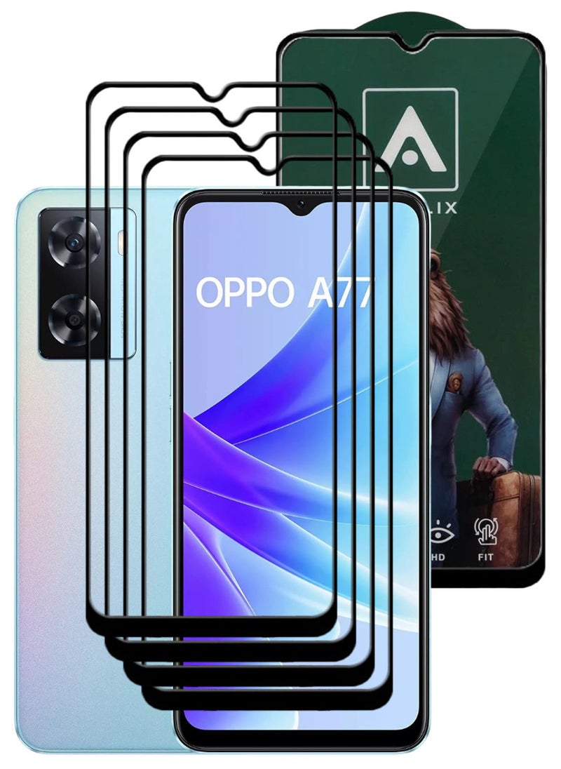 ACLIX 4 Pieces Antistatic ESD Dustproof Premium Quality High Definition Tempered Glass Screen Protector Designed For Oppo A77 4G - Image 1