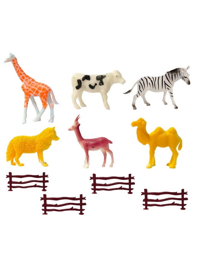Amitasha 6 Domestic Animal Toys for Kids 2 Years Farm Animal Figurine Educational Play Set for Boys Girls Fun Learning Pre School Gift - Image 1