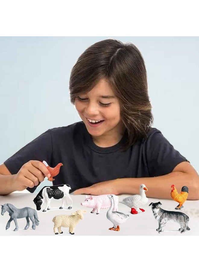 Amitasha 6 Domestic Animal Toys for Kids 2 Years Farm Animal Figurine Educational Play Set for Boys Girls Fun Learning Pre School Gift - Image 2