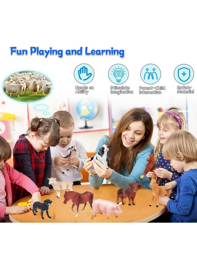 Amitasha 6 Domestic Animal Toys for Kids 2 Years Farm Animal Figurine Educational Play Set for Boys Girls Fun Learning Pre School Gift - Image 5