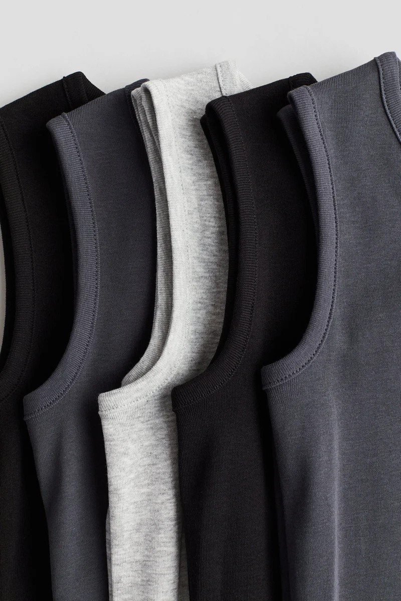 H&M 5-Pack Cotton Vest Tops