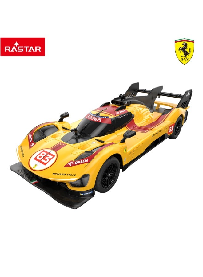 RASTAR راستر 1:24 فيراري 499P-N83 أصفر سيارة تحكم عن بعد، سيارة لعبة فيراري RC مرخصة رسميًا للأطفال - Image 5