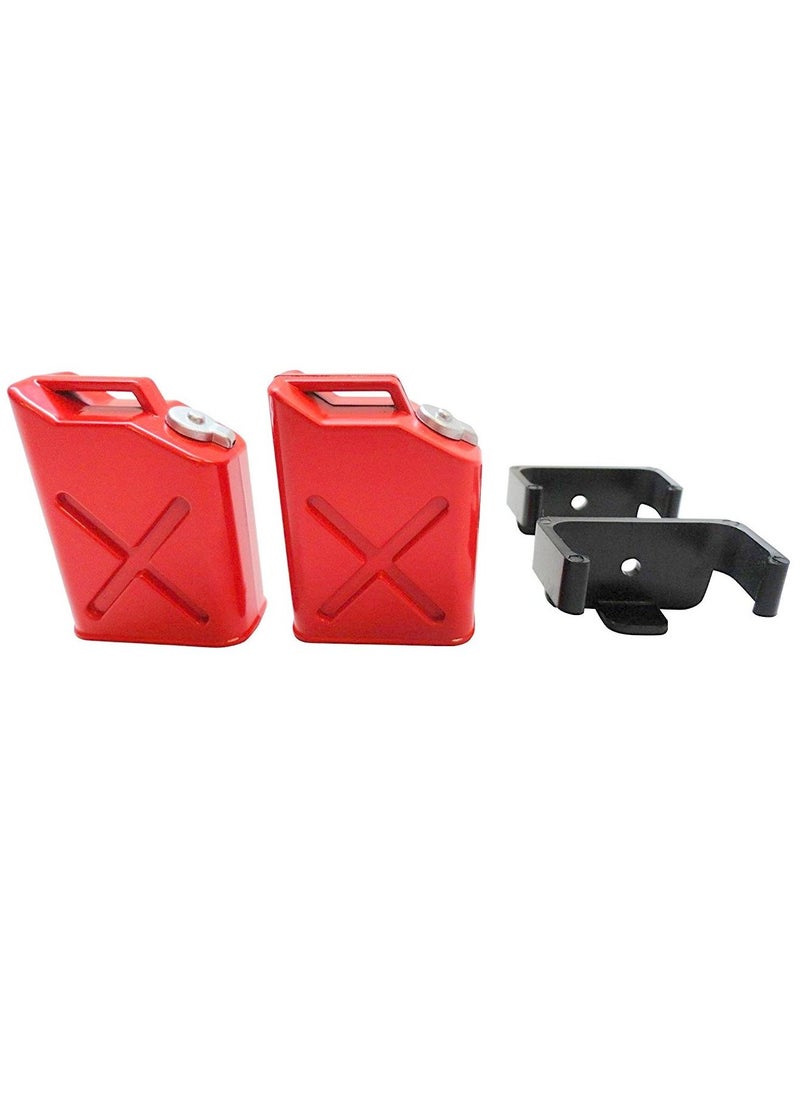 Apex RC Products 110 RC Rock Crawler Scale Red Jerry Gas Can Jug WBrackets  2 Pack  Apex RC Products 4052 