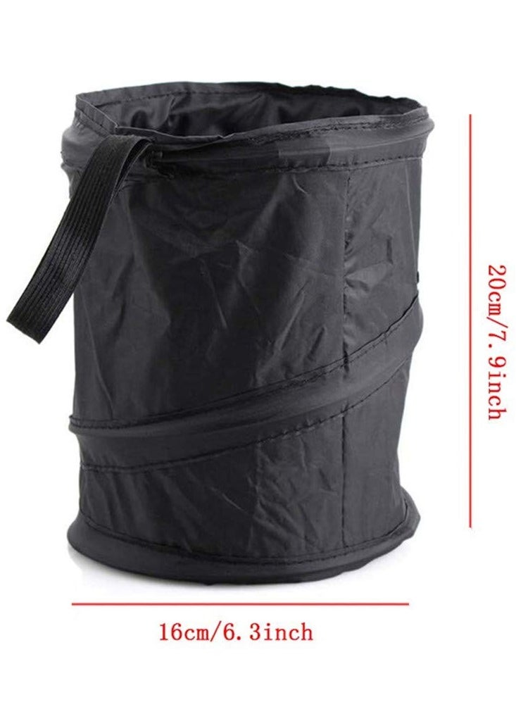 Collapsible Car Trash Can, Car Auto Garbage Trash Can Black Portable Garbage Can, Waste Basket Rubbish Bin