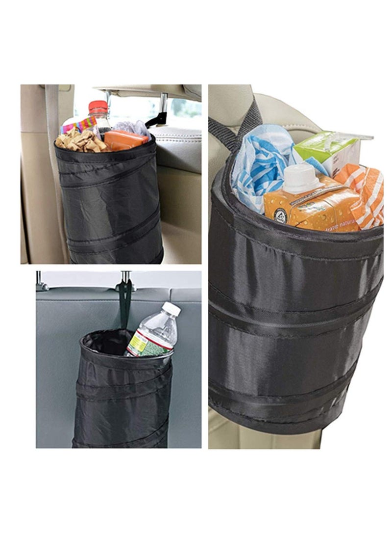 Collapsible Car Trash Can, Car Auto Garbage Trash Can Black Portable Garbage Can, Waste Basket Rubbish Bin