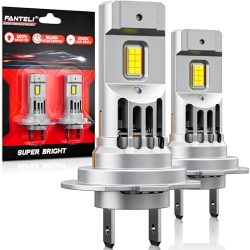 FANTELI Latest 𝖧𝟩 Bulbs, 90,000LM 6500K White Super Bright, 1:1 Halogen Size, 6500K Cool White, No Adapter Required, Easy Install Non-Polarity Off Road Lights, Pack of 2 - Image 1