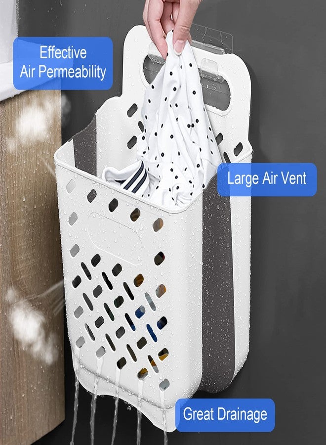 PRATIQUE Laundry Basket Hamper,Hanging Wall Collapsible Laundry with Handle,Space-Saving Foldable Storage Dirty Washer Organizer Bin Multi-function Container Waterproof Durable,Set of 2(XL&M) - Image 5