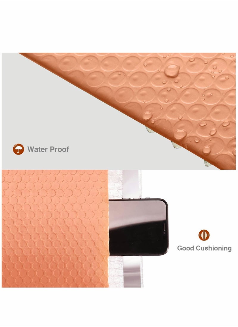 Bubble Out Bags, 50pcs Self-Seal Co-extruded Film Bubble Mailers Anti-static Cushioning Wrap Pouch for Shipping, Storage and Moving, Orange - Image 2