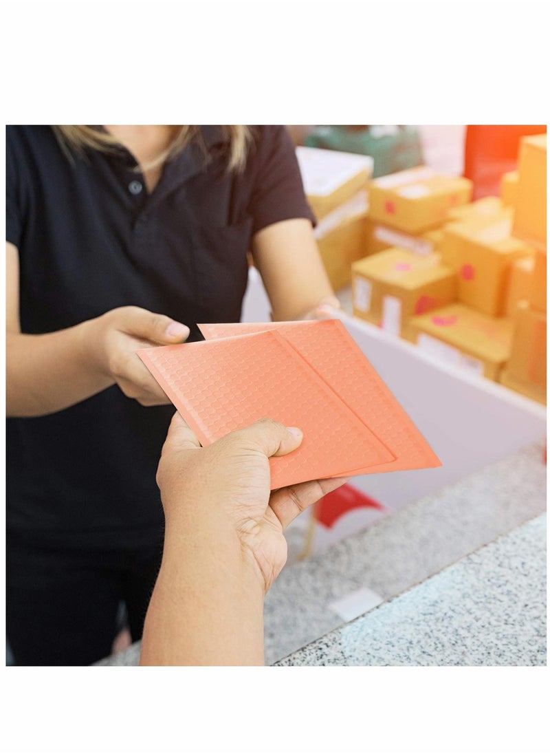 Bubble Out Bags, 50pcs Self-Seal Co-extruded Film Bubble Mailers Anti-static Cushioning Wrap Pouch for Shipping, Storage and Moving, Orange - Image 5