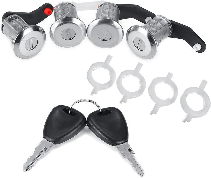 DEMULAX 4pcs Car Door Lock Cylinder Set - Image 1
