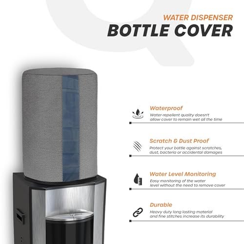 Cranique 20 ltr / litre Water Dispenser Bottle Jar Cover with Transparent Strap (Grey Pack of 2) - Image 2