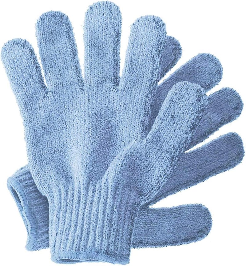 Fayby Exfoliating Bath Shower Gloves Mitt Shower Scrub Gloves Massage for Body Scrub Sponge Wash Dead Skin Remover Gloves (1 Pair_Multicolor) - Image 1