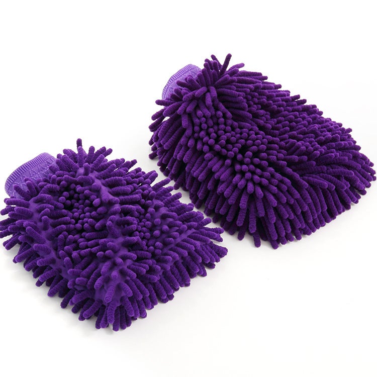 general Chenille Car Wash Gloves - Thickened Coral Fiber Cleaning Mitts for Auto Care - Image 1
