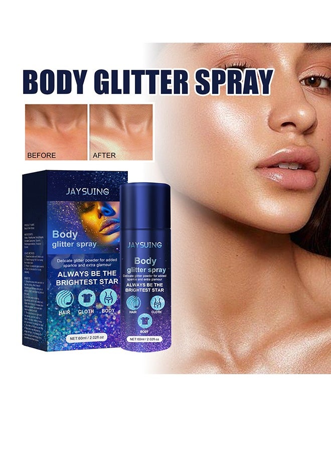 Jay Suing Sparkle Glitter Spray,Body Glitter Spray,Hair Glitter Spray,For Hair And Body Facial Glitter,Eye Glitter,Body Glitter,Carnival Glitter Holiday Accessories  - Image 2