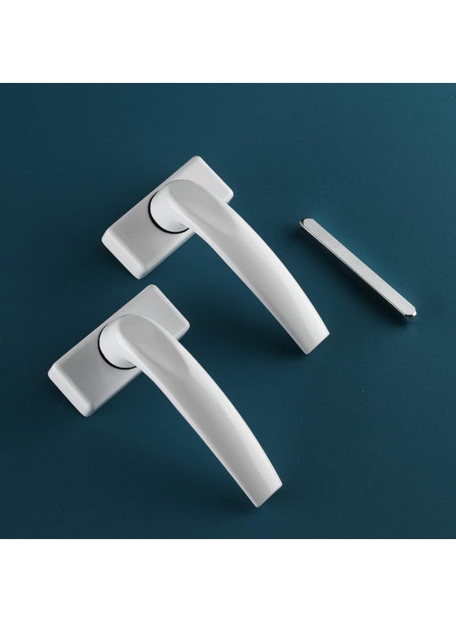 Biella Aluminium Door Handle For Home Bedroom, Office, Hotels Etc.-White (1 Pair) - Image 1