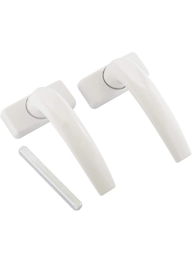 Biella Aluminium Door Handle For Home Bedroom, Office, Hotels Etc.-White (1 Pair) - Image 2
