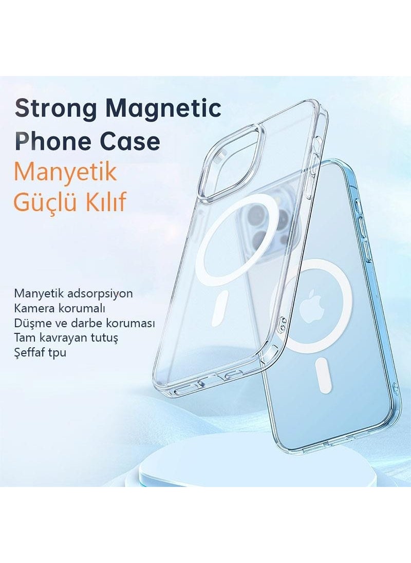 Mcdodo Apple iPhone 13 Pro Compatible Strong Magsafe Magnetic Transparent TPU Case 1660  - Image 2