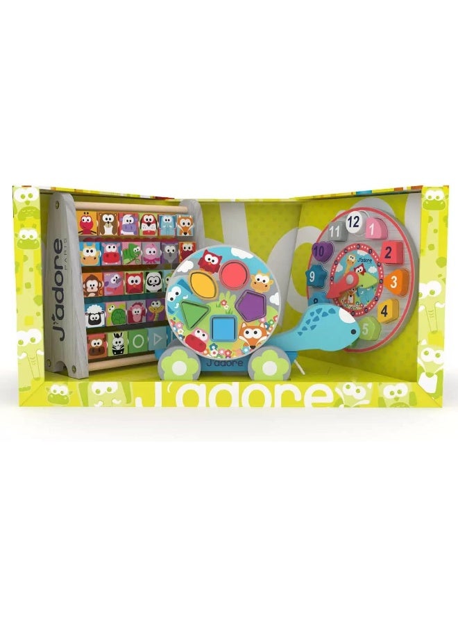 J'Adore ج'adore 4320234 أبكوس، لعبة سحب على شكل سلحفاة وساعة - Image 2