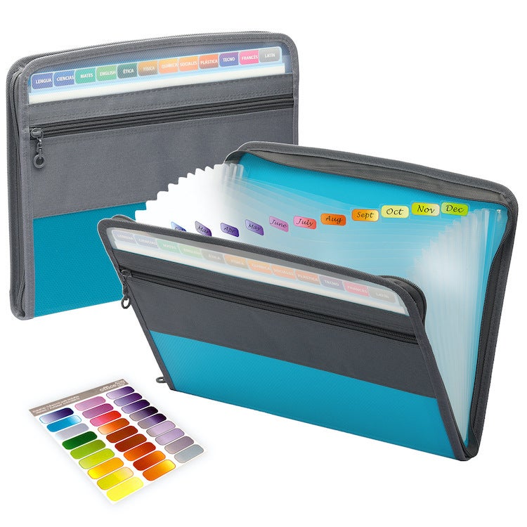 Explosive Zipper Organ Bag Folder Large Capacity Multi-Layer Folder A4 Storage Bag File Bag - Image 1
