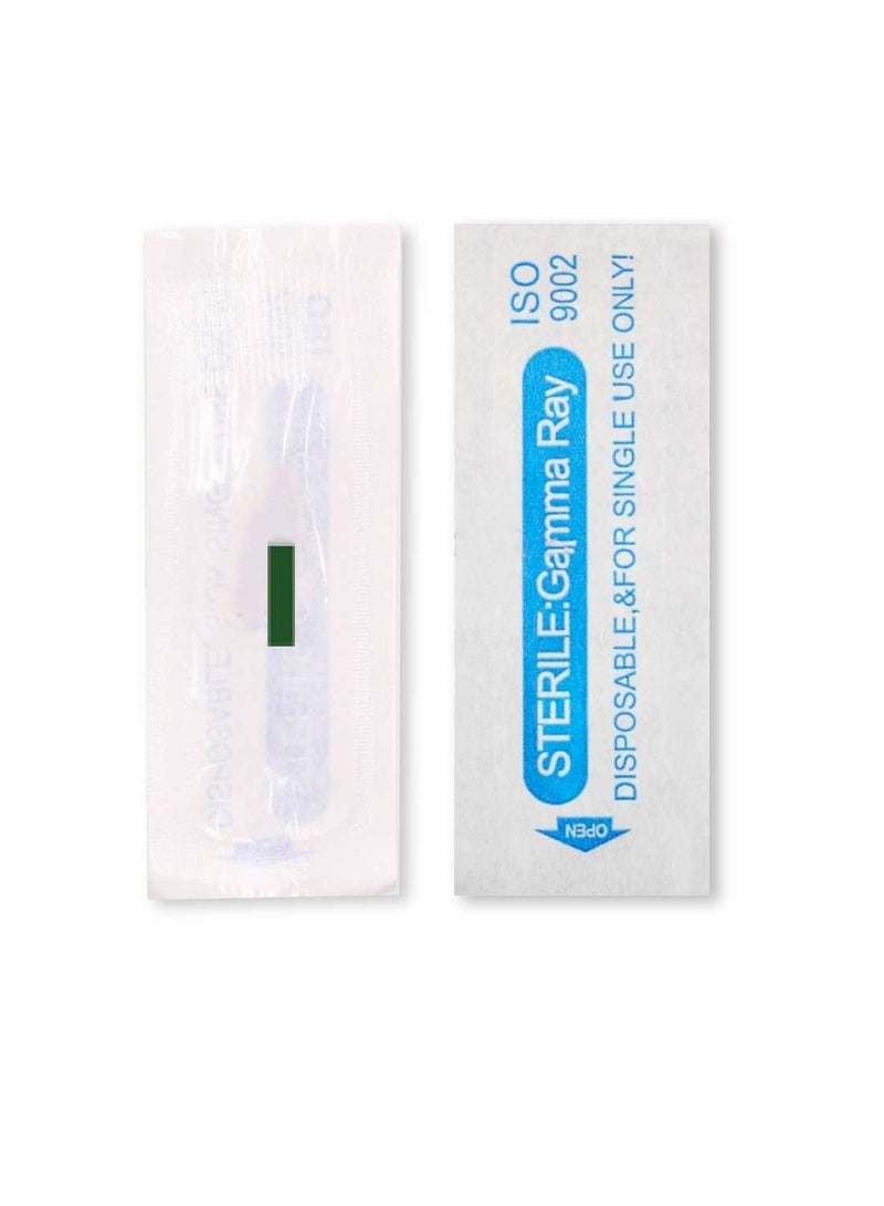 IOLITE إبر Microblading ذات 18 سنًا، إبرة مسطحة على شكل حرف U، مقاس 20 مم، شفرة للاستخدام مرة واحدة، عبوة معقمة، 12 قطعة - Image 2