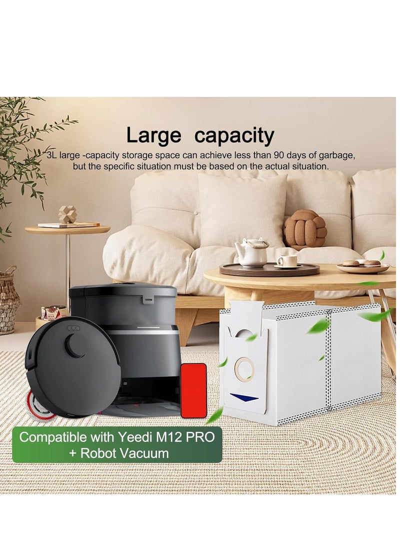 SYOSI - Replacement Dust Bags for Yeedi M12 PRO+, Self-Empty Station Vacuum Bag for Ecovacs DEEBOT T30 Omni T30 PRO MAX, Vacuum Cleaner Automatic Airclean Dirt Disposal Bags Accessory Part (10 Packs) - Image 1
