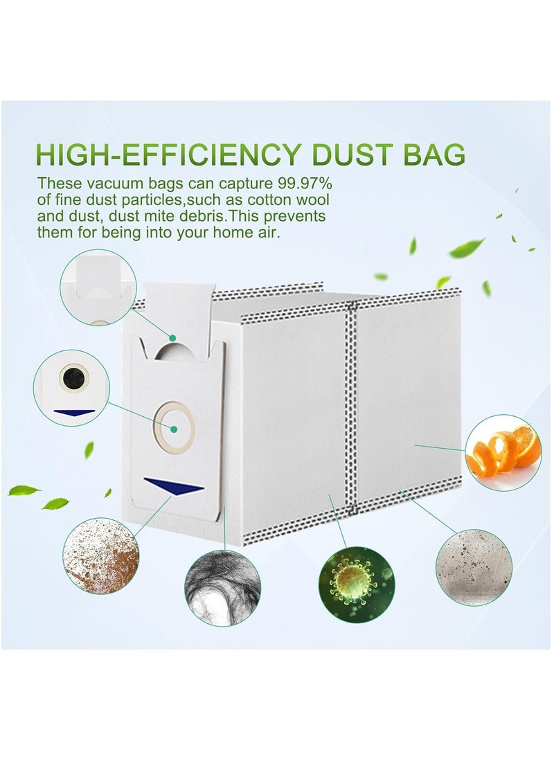 SYOSI - Replacement Dust Bags for Yeedi M12 PRO+, Self-Empty Station Vacuum Bag for Ecovacs DEEBOT T30 Omni T30 PRO MAX, Vacuum Cleaner Automatic Airclean Dirt Disposal Bags Accessory Part (10 Packs) - Image 1