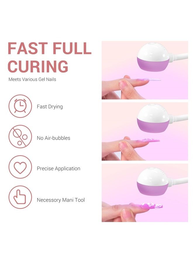 MelodySusie 2 in 1 Nail Art Lamp, Professional UV LED Light for Gel Nails, Rechargeable Cordless Gel Nail Lamp with Touch Switch Gooseneck for Nail Extension, Flash Curing Light for Nail Art - Image 1