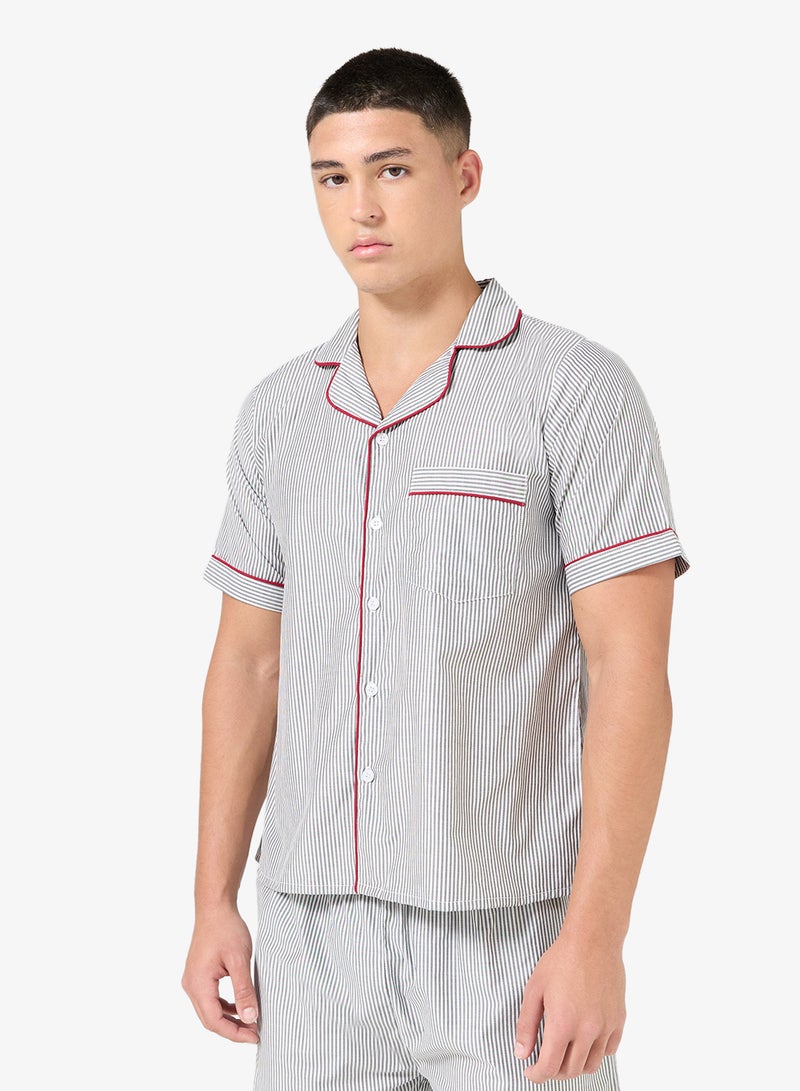 سفنتي فايف طقم بيجامة قميص وشورت - Image 3