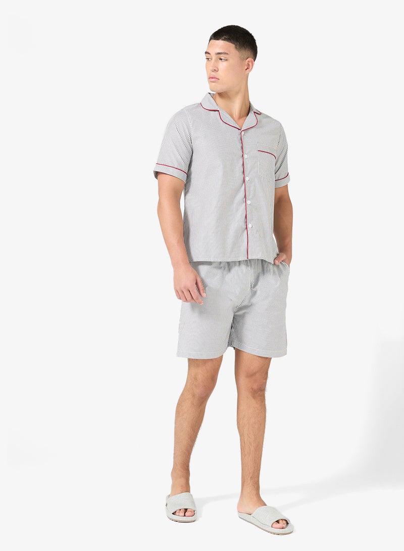 سفنتي فايف طقم بيجامة قميص وشورت - Image 5