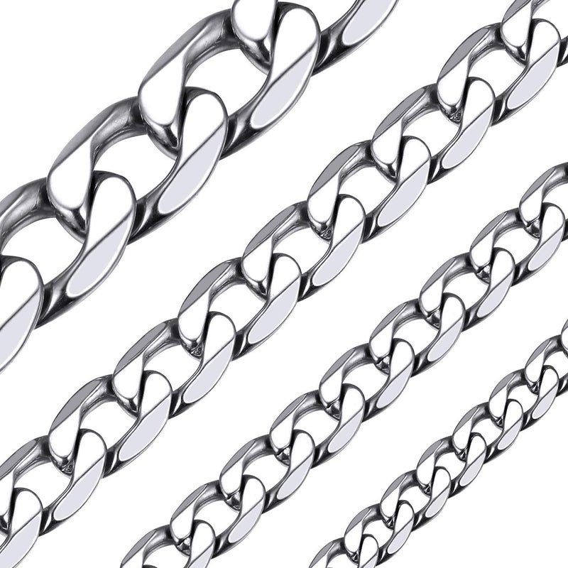 ChainsHouse Stainless Steel Men Cuban Chain, Cuban Link Chain Necklace for Men Jewelry Gift 6mm Hip Hop Chain Necklace 20" - Image 1