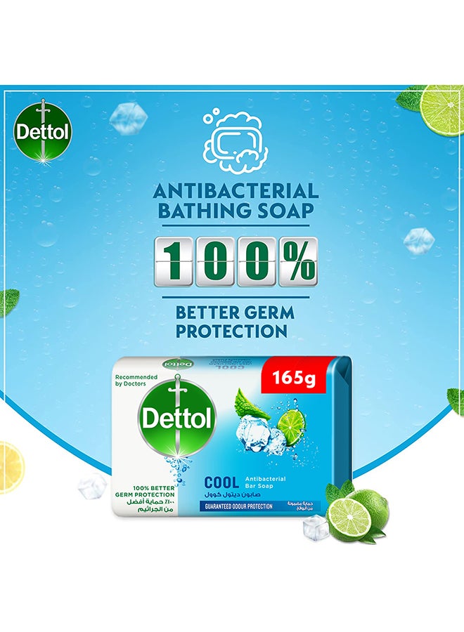 Dettol Cool Anti-Bacterial Bathing Soap Bar Mint And Bergamot Fragrance Mint And Bergamot Fragrance 165grams - Image 3