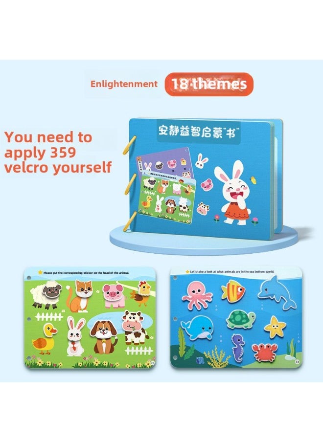 Generic - Tear The Book Baby Toy Quiet Hand Tear Cloth Book 0 1 Year Old Baby 6 Months 12 Early Education Hook And Loop Can Bite-Colour: Enlightenment Book (need To Put Velcro On Yourself) - Image 1