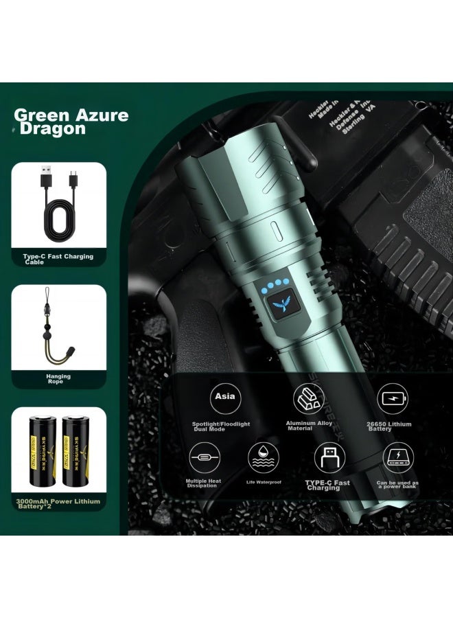 SkyFire Tianhuo Flashlight, Canglong High-intensity Ultra-bright Zoomable Long-range Ultra-long Battery Life Rechargeable For Home Military Outdoor Wilderness Survival Special Use - Image 2
