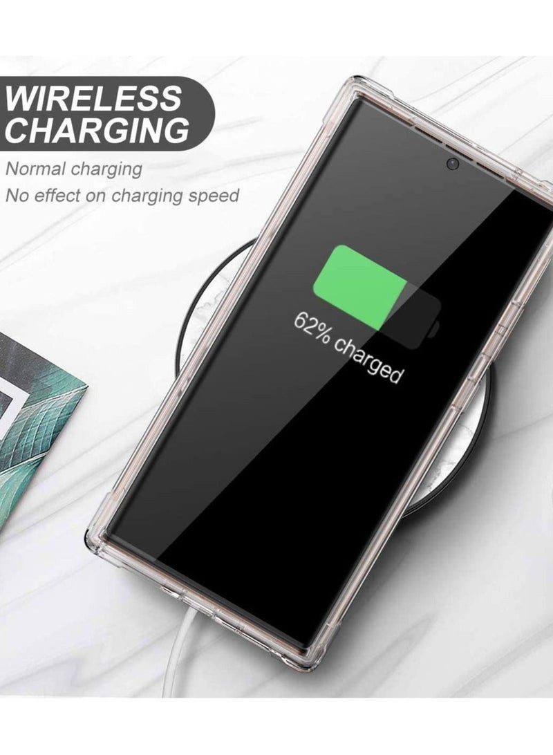 جراب Samsung Galaxy Note 20 فائق الوضوح وشفاف وشفاف وغطاء جل سيليكون مقاوم للصدمات مع حواف ممتصة للصدمات مرتفعة 6.9 بوصة - Image 4