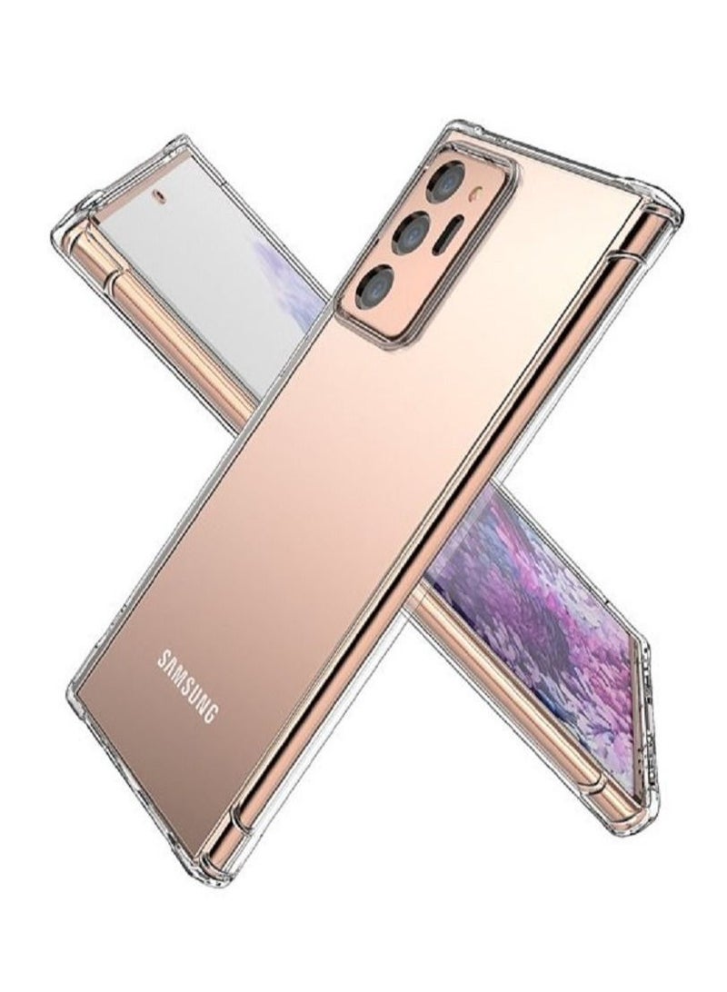 جراب Samsung Galaxy Note 20 فائق الوضوح وشفاف وشفاف وغطاء جل سيليكون مقاوم للصدمات مع حواف ممتصة للصدمات مرتفعة 6.9 بوصة - Image 3