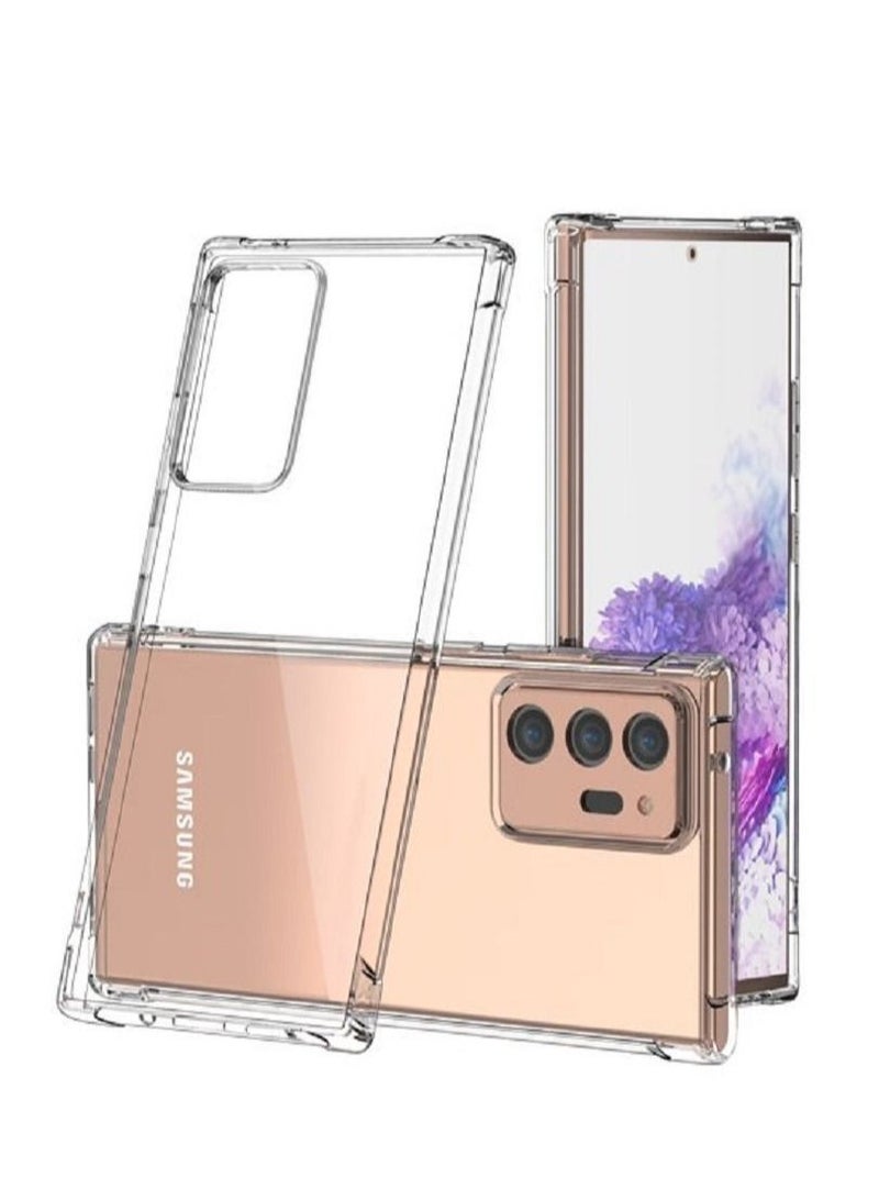 جراب Samsung Galaxy Note 20 فائق الوضوح وشفاف وشفاف وغطاء جل سيليكون مقاوم للصدمات مع حواف ممتصة للصدمات مرتفعة 6.9 بوصة - Image 2