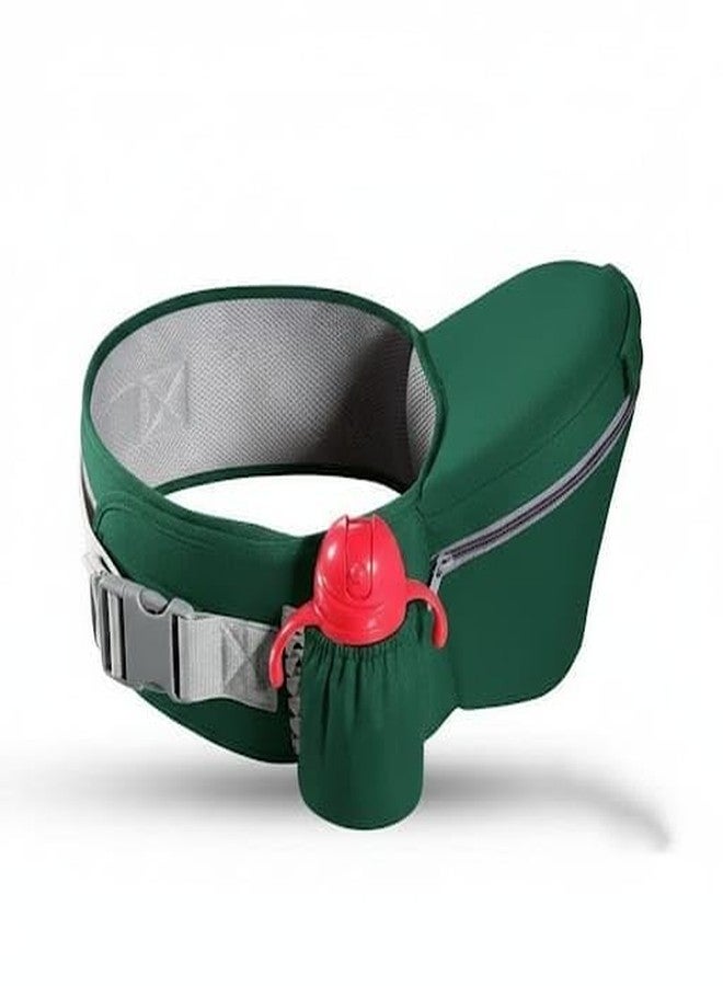hierax Baby Carrier Bag with Hip Seat, Ergonomic Design with Breathable Mesh Panels, Multiple Carrying Positions, Forest Green (Green) - Image 4