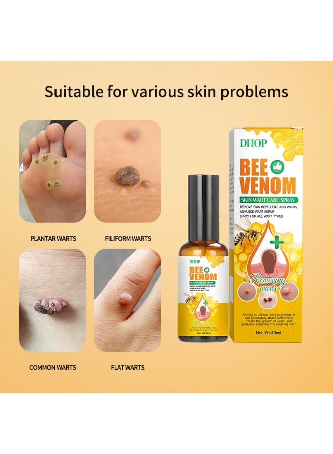 DHOP Bee Venom Skin Wart Care Spray Wart Removal & Repair Dual-Effect All Wart Types 30ml Topical Skin Care Spray - Image 4