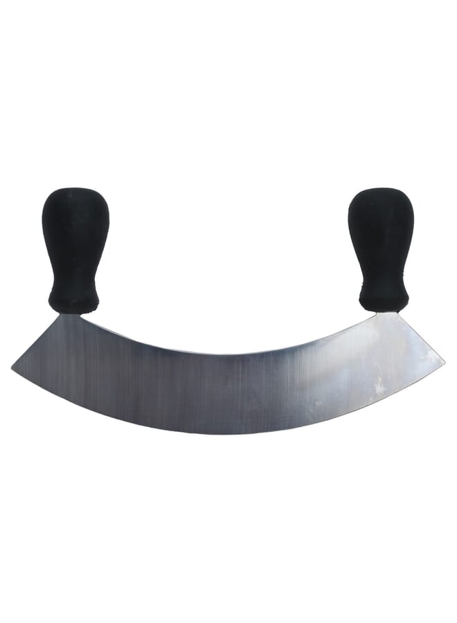 Alsaif Gallery Al Saif Gallery steel molokhiya slicer, 8 cm, black-silver handle - Image 1