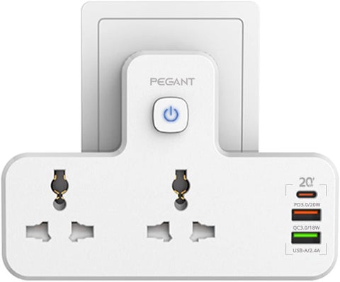 PEGANT 3 in 1 Power Extension Socket with USB Ports