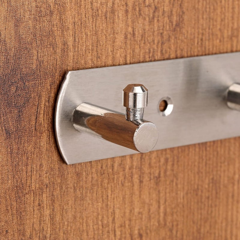 FORTUNE Premium Hook PlateHook Patti Stainless Steel Coat Bath Towel Hook Hanger Rail Bar 2 4 Hooks - Image 3