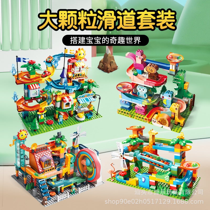Compatible With Lego Large Particle Building Blocks Slide Windmill Knocking Scene Children'S Educational Assembly Festival Gift - Image 2