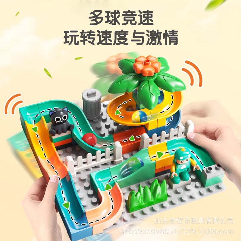 Compatible With Lego Large Particle Building Blocks Slide Windmill Knocking Scene Children'S Educational Assembly Festival Gift - Image 3