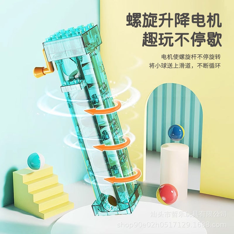 Compatible With Lego Large Particle Building Blocks Slide Windmill Knocking Scene Children'S Educational Assembly Festival Gift - Image 5