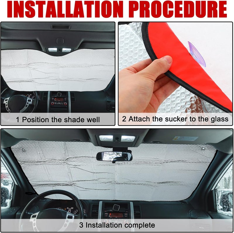 Jingmore Car Windshield For Sale Sign and Sun Shade - 48 x 27.5 Inches - Image 4